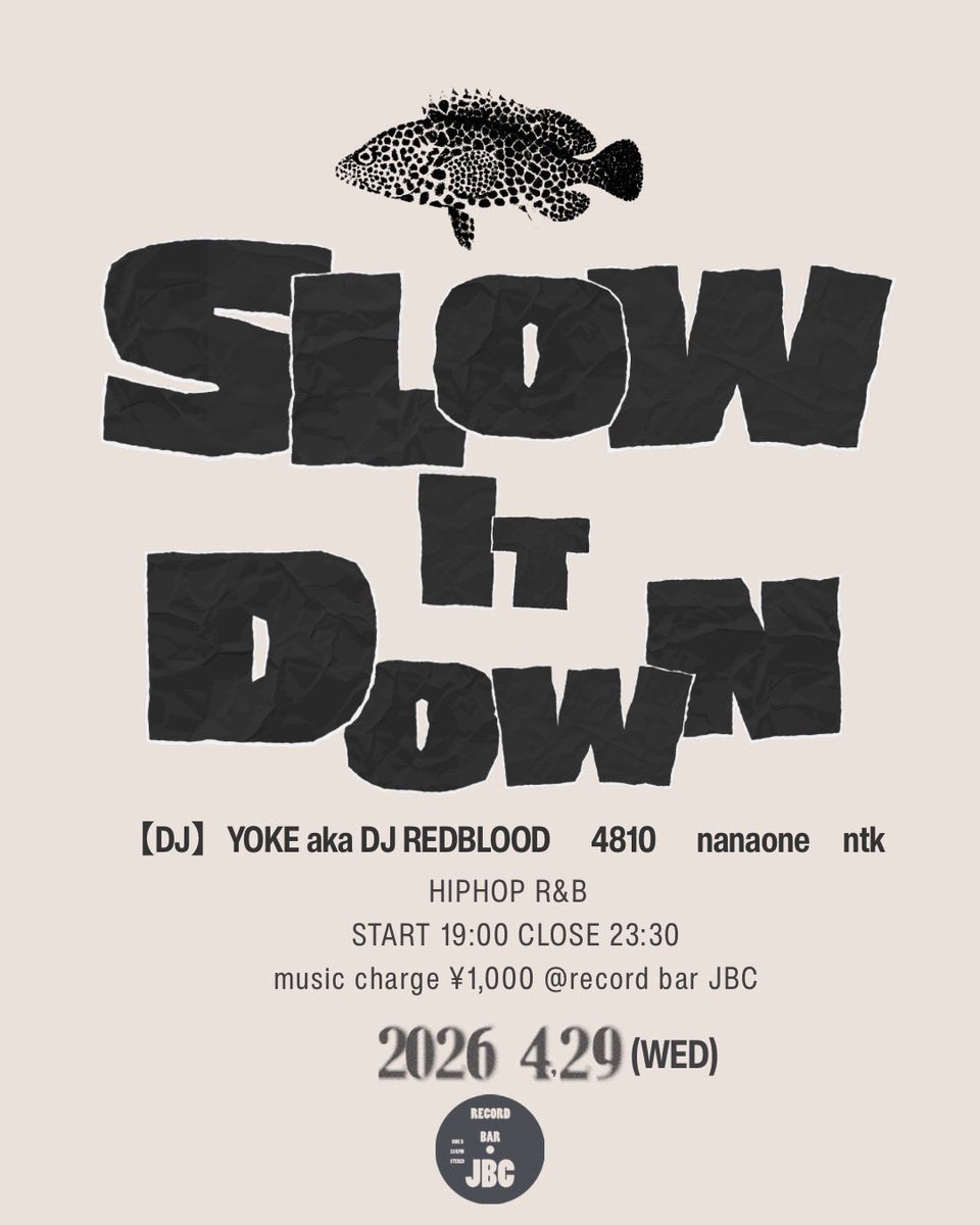 Slow It Down flyer