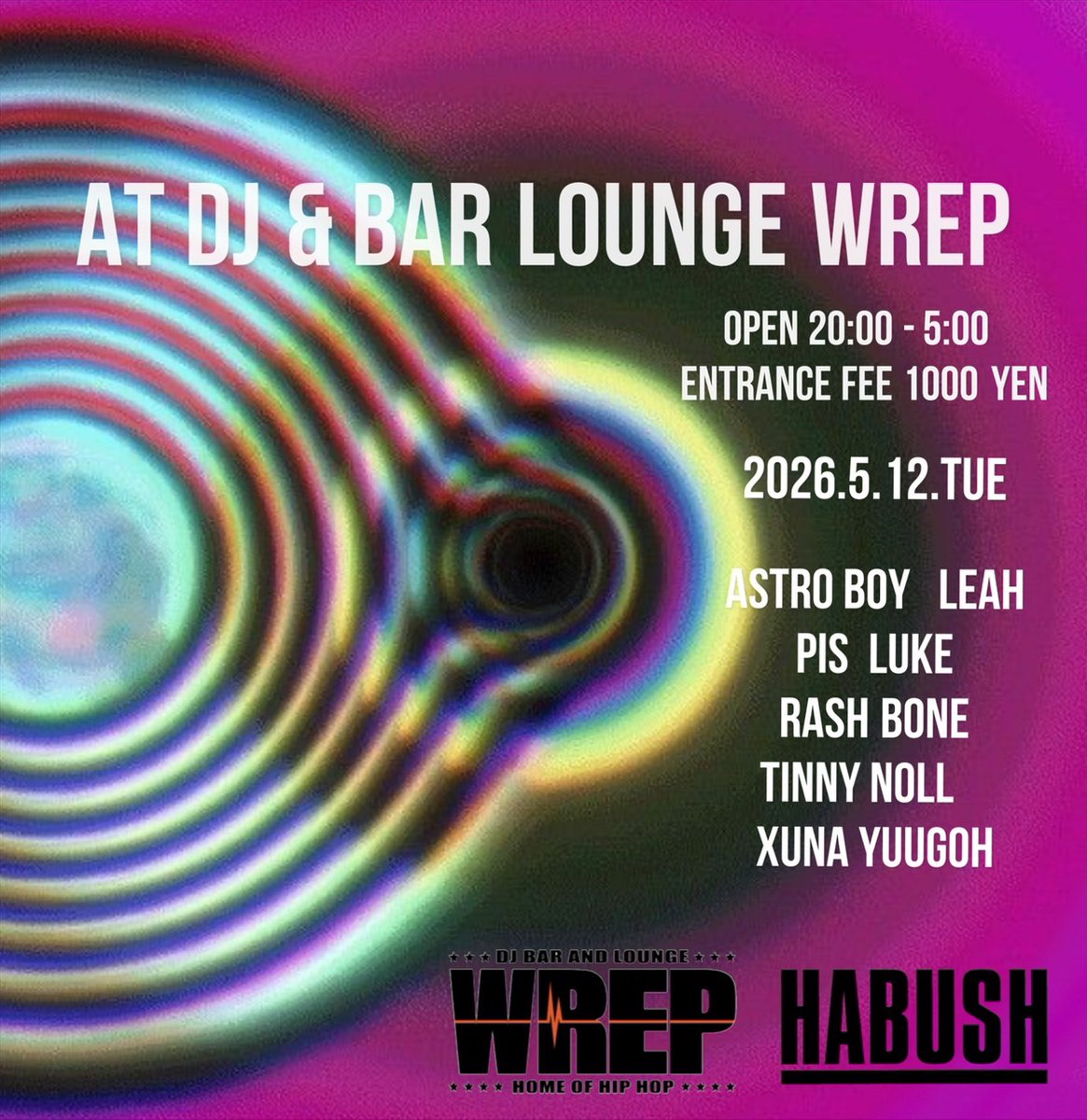 BERESHEET — DJ Bar & Lounge WREP, 5.12（火）