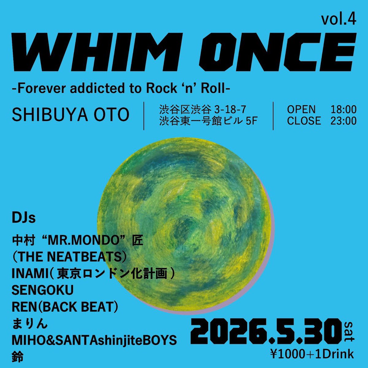 Whim Once -Forever addicted to Rock 'n' Roll- flyer