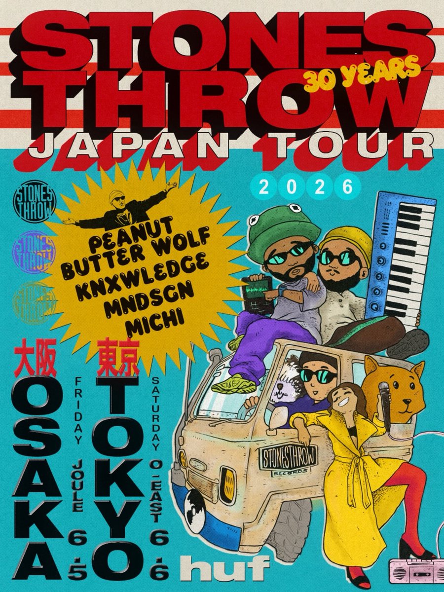 Stones Throw 30 Years Tokyo flyer