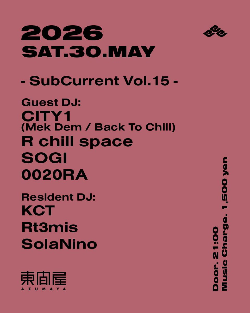 SubCurrent Vol.15 flyer