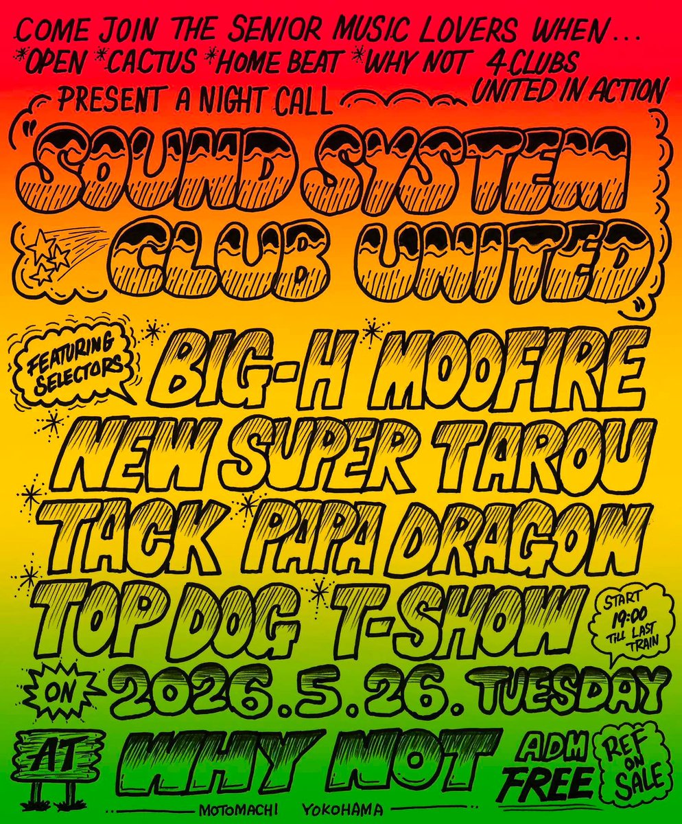  — Club CACTUS, 5.26（火）