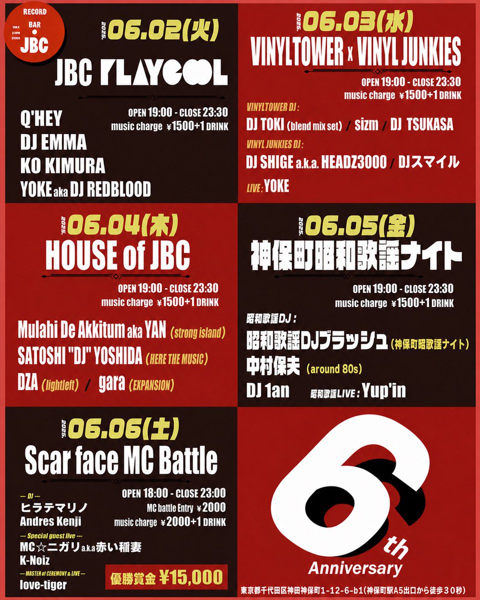 JBC PLAYCOOL — RECORD BAR JBC, 6.02（火）