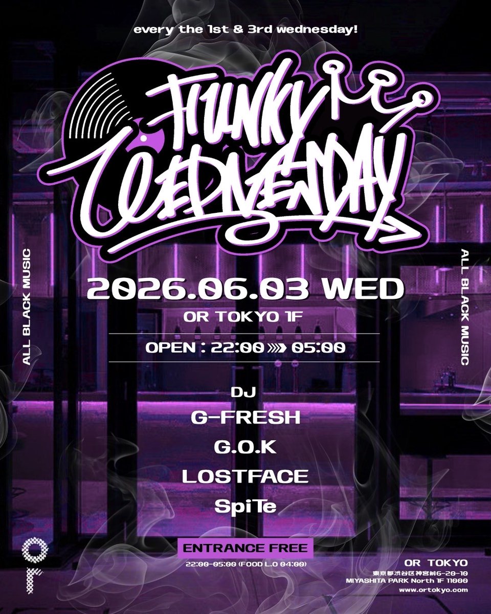 Funky WEDNESDAY flyer