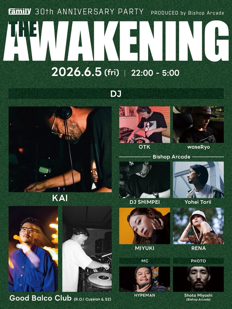 THE AWAKENING — club bar FAMILY, 6.05（金）