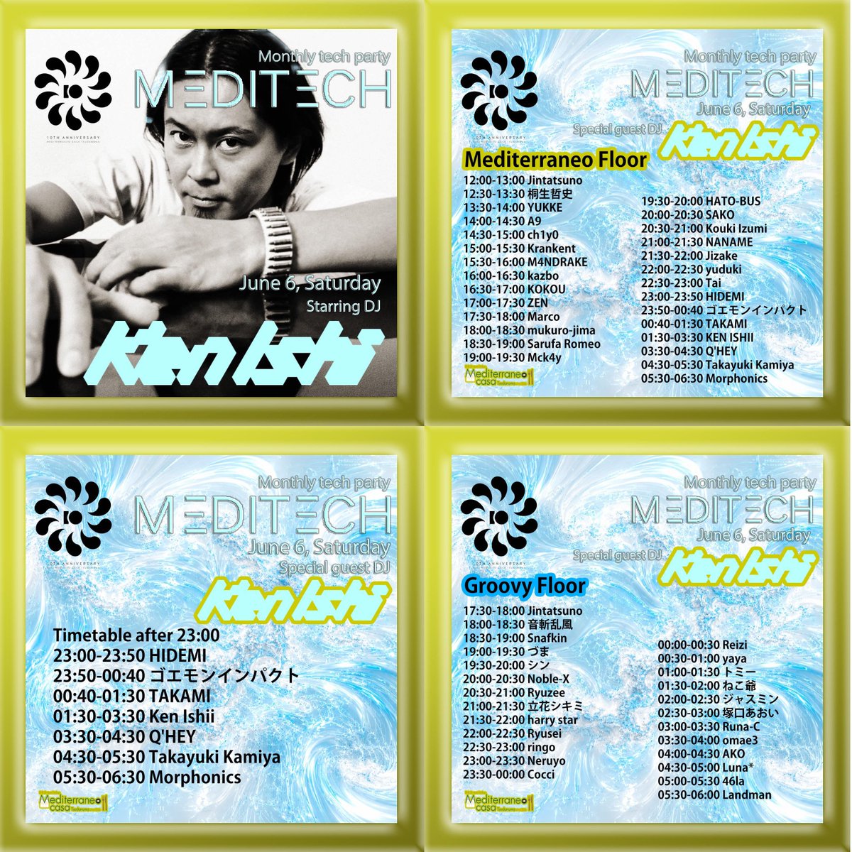 MediTech 10th Anniversary SP — Mediterraneo, 6.06（土）