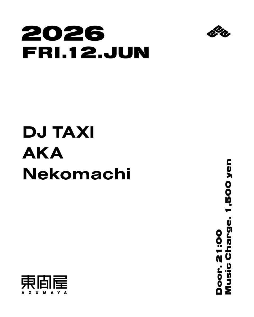 DJ TAXI / AKA / Nekomachi flyer