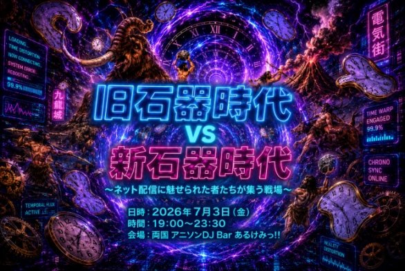 旧石器時代 VS 新石器時代 vol2 — 両国あるけみっ, 7.03（金）