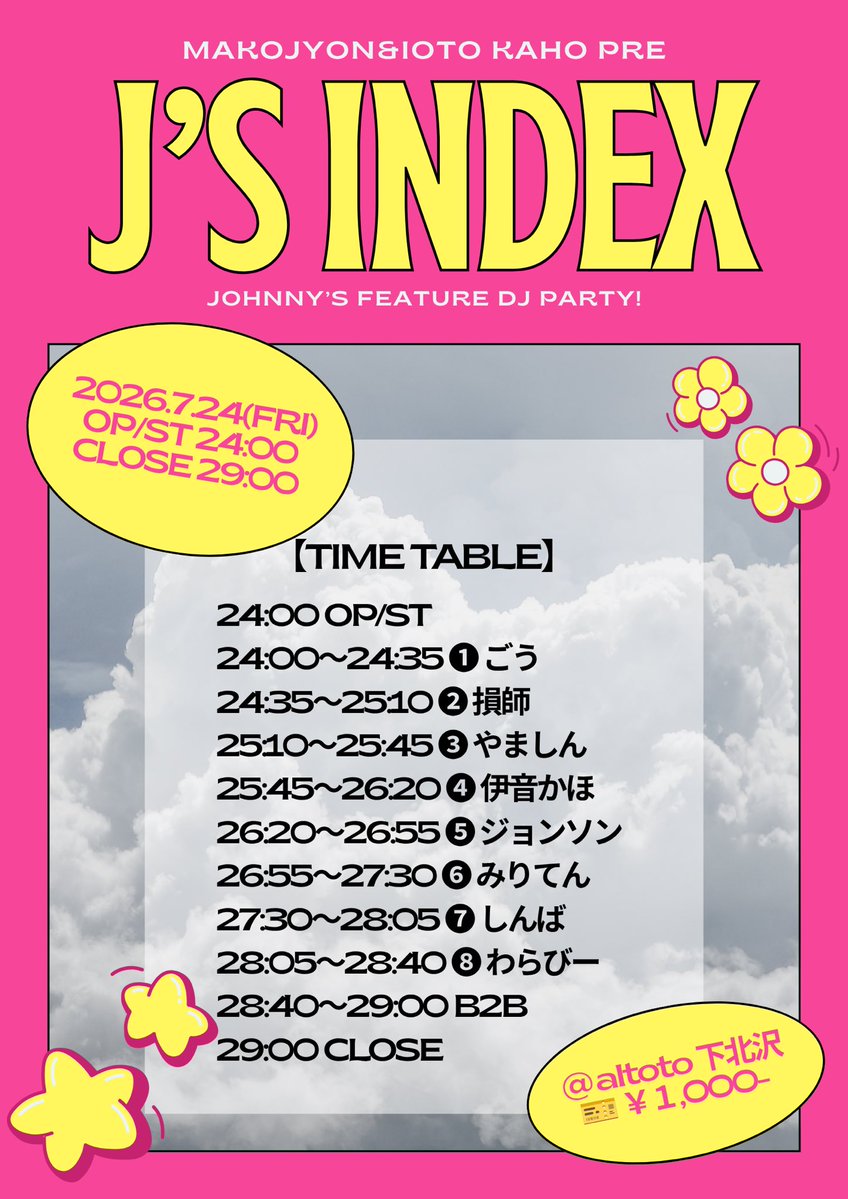 J's Index flyer