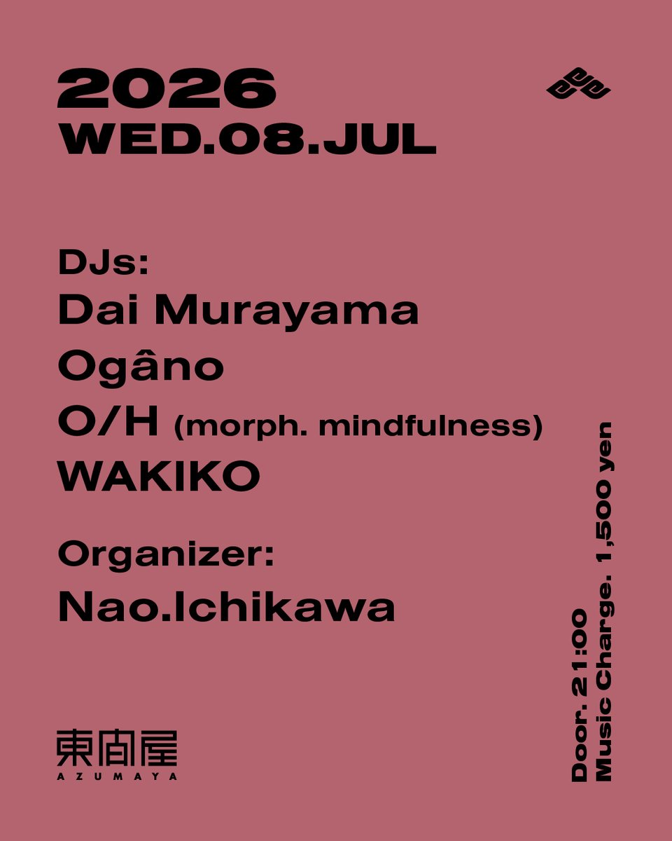 Dai Murayama / Ogâno / O/H / WAKIKO flyer