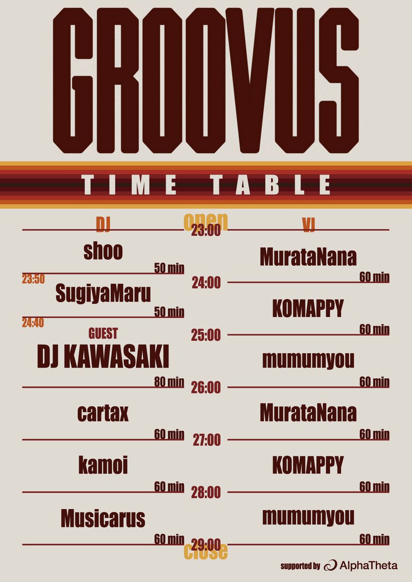 GROOVUS — MOGRA, 7.11（土）