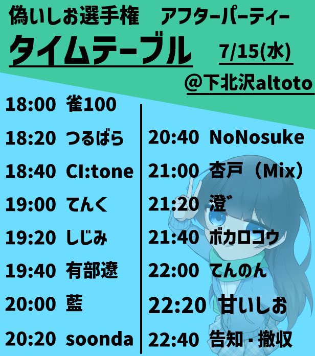 — アルトト, 7.15（水）