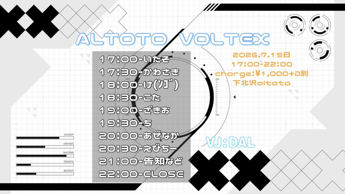 ALTOTO VOLTEX vol.2 flyer