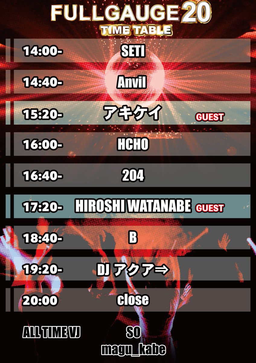 FULLGAUGE20 — 浅草 STELLA, 7.19（日）