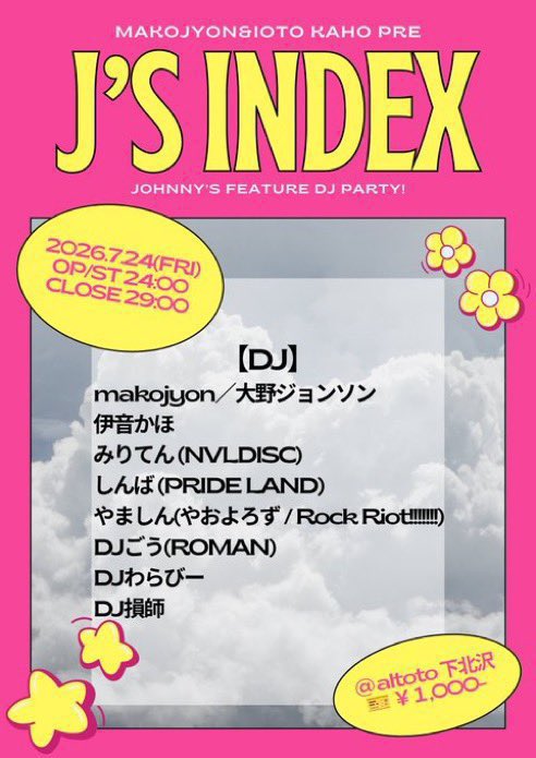 J's Index — アルトト, 7.24（金）