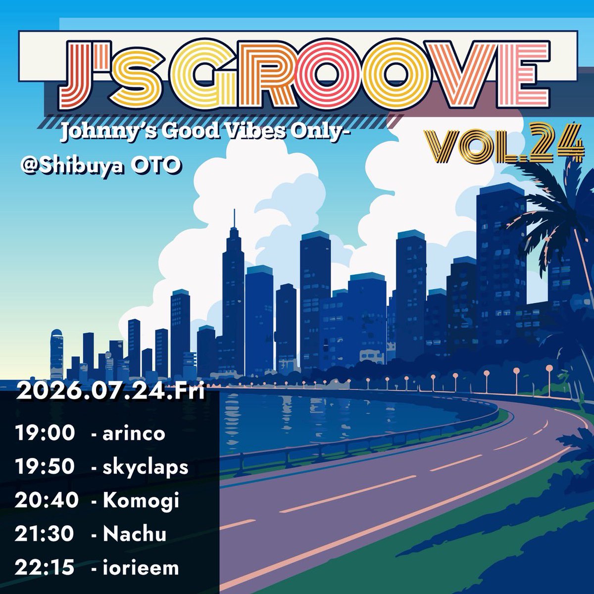 J's GROOVE vol.24 / 東京新宿手帳 — OTO, 7.24（金）