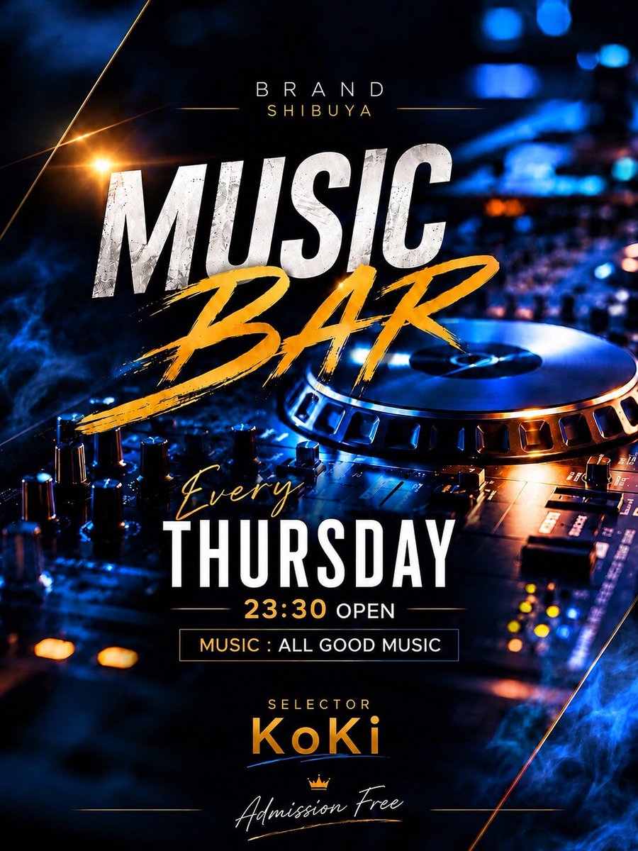 Technoir / MUSIC BAR — BRAND SHIBUYA, 7.23（木）