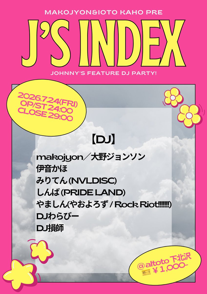 J's Index — アルトト, 7.24（金）