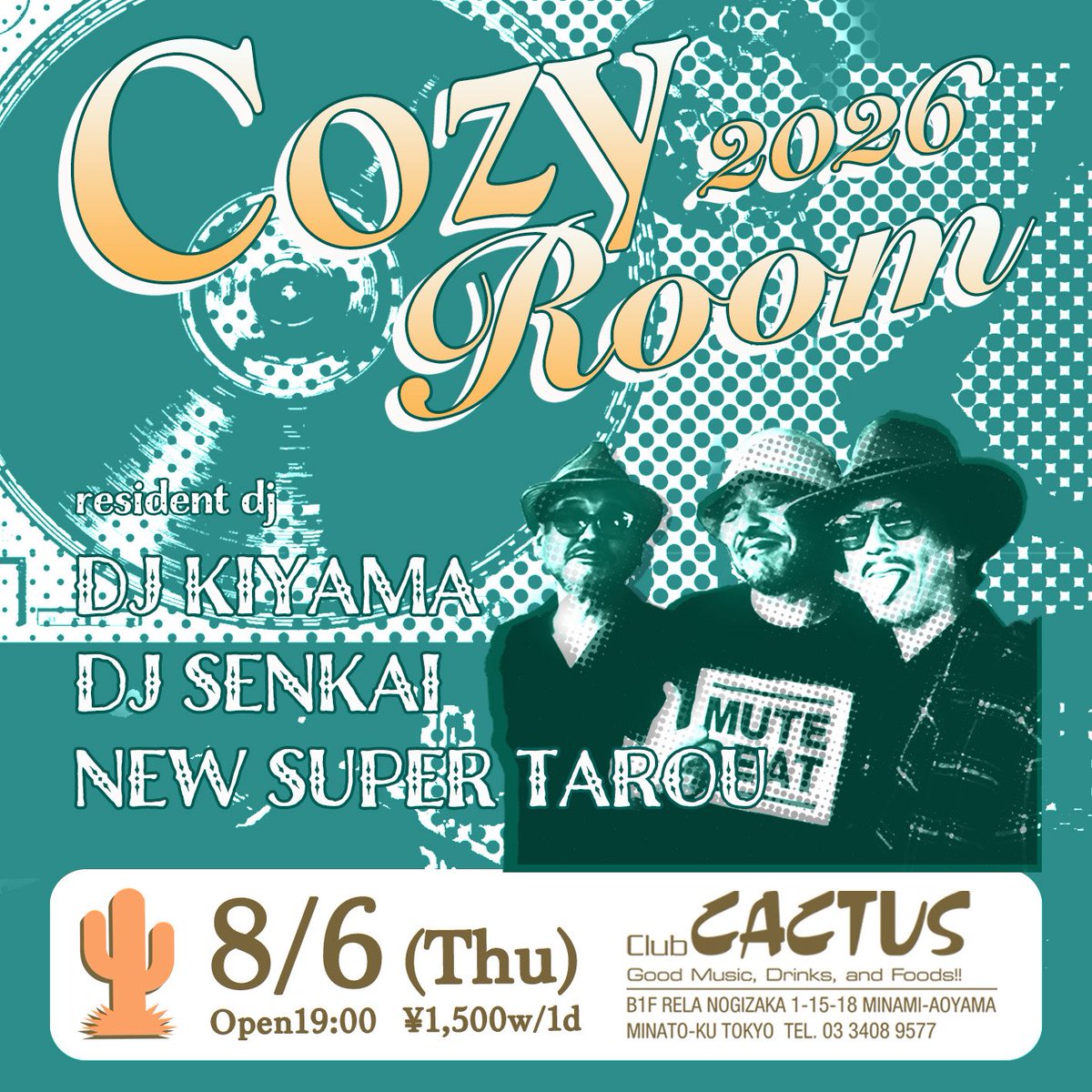 COZY Room 2026 — Club CACTUS, 8.06（木）
