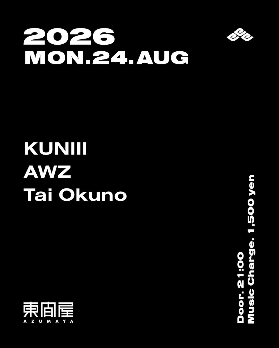 KUNIII / AWZ / Tai Okuno flyer
