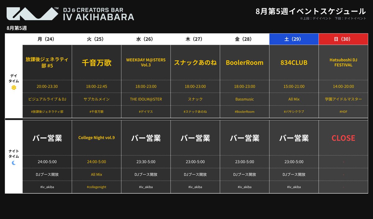 千音万歌 — IV AKIHABARA, 8.25（火）