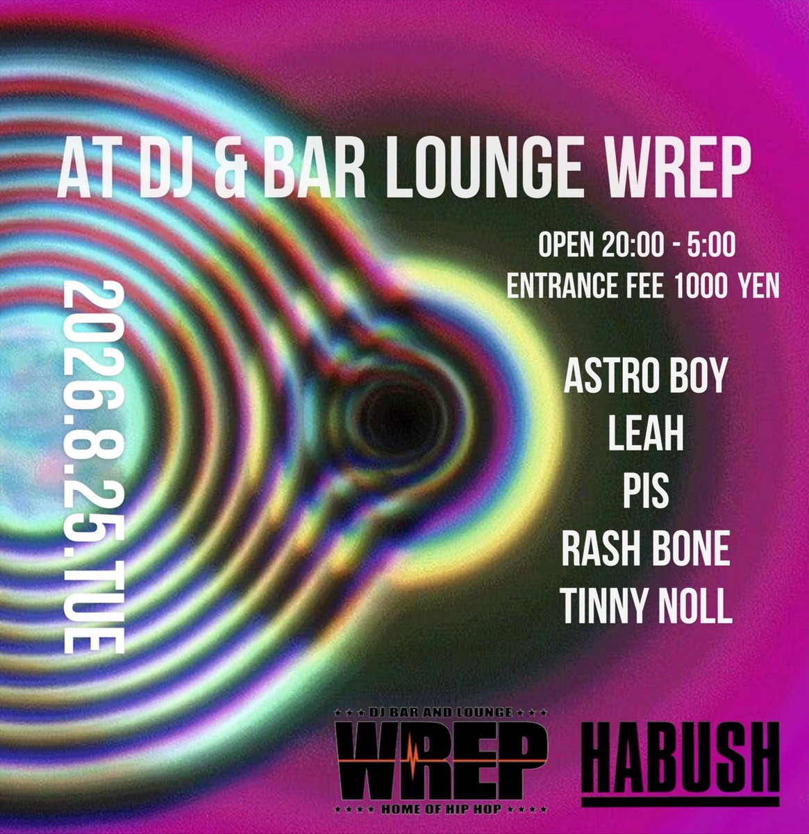 BERESHEET — DJ Bar & Lounge WREP, 8.25（火）