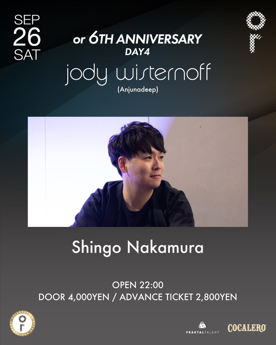 OR 6TH ANNIVERSARY DAY4 — or MIYASHITA PARK, 9.26（土）