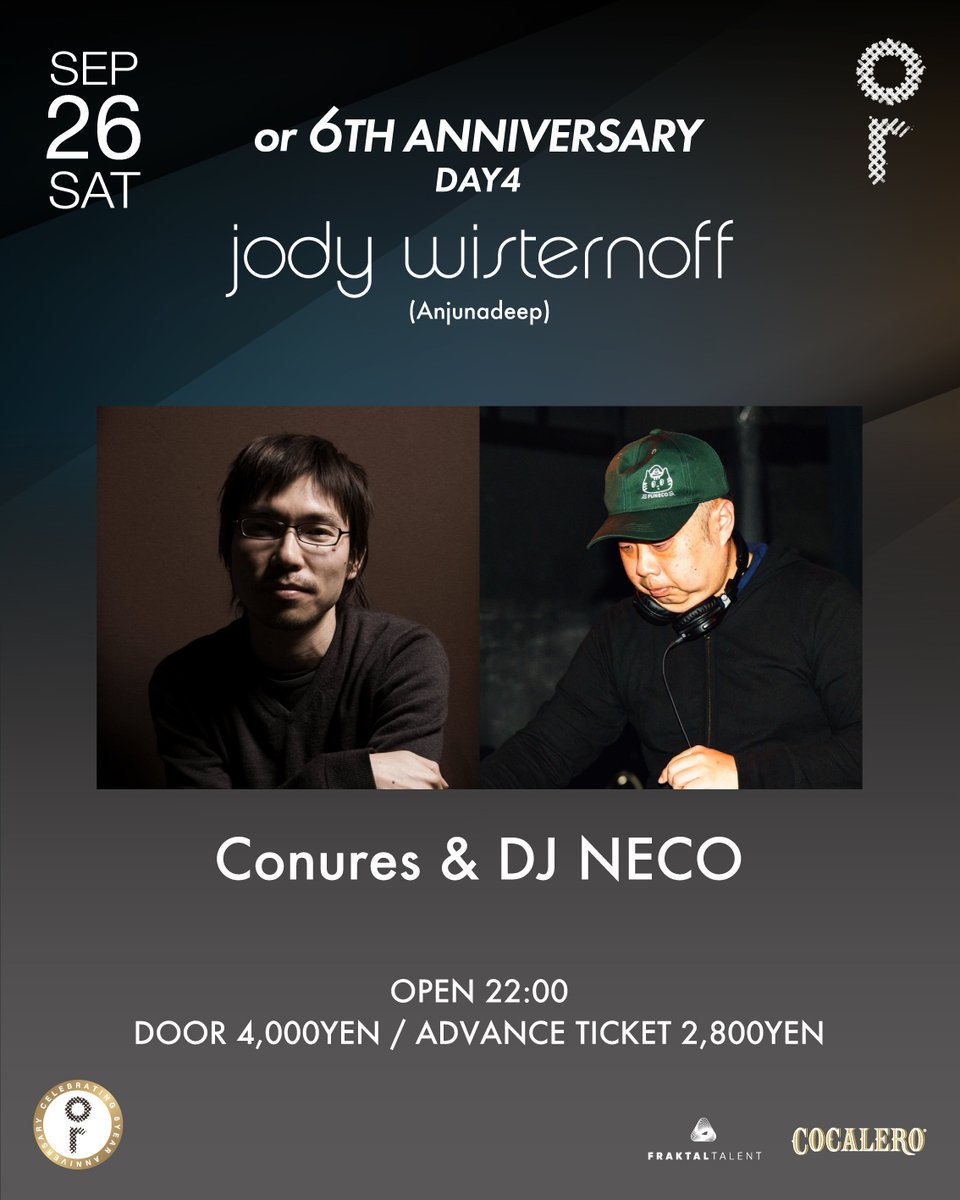 OR 6TH ANNIVERSARY DAY4 — or MIYASHITA PARK, 9.26（土）