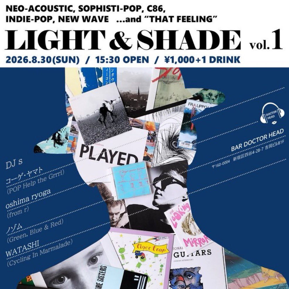 LIGHT & SHADE — BAR DOCTOR HEAD, 8.30（日）