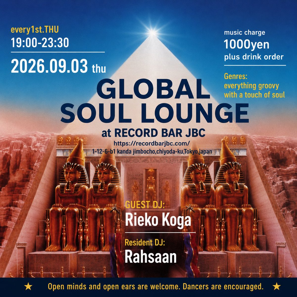 GLOBAL SOUL LOUNGE — RECORD BAR JBC, 9.03（木）