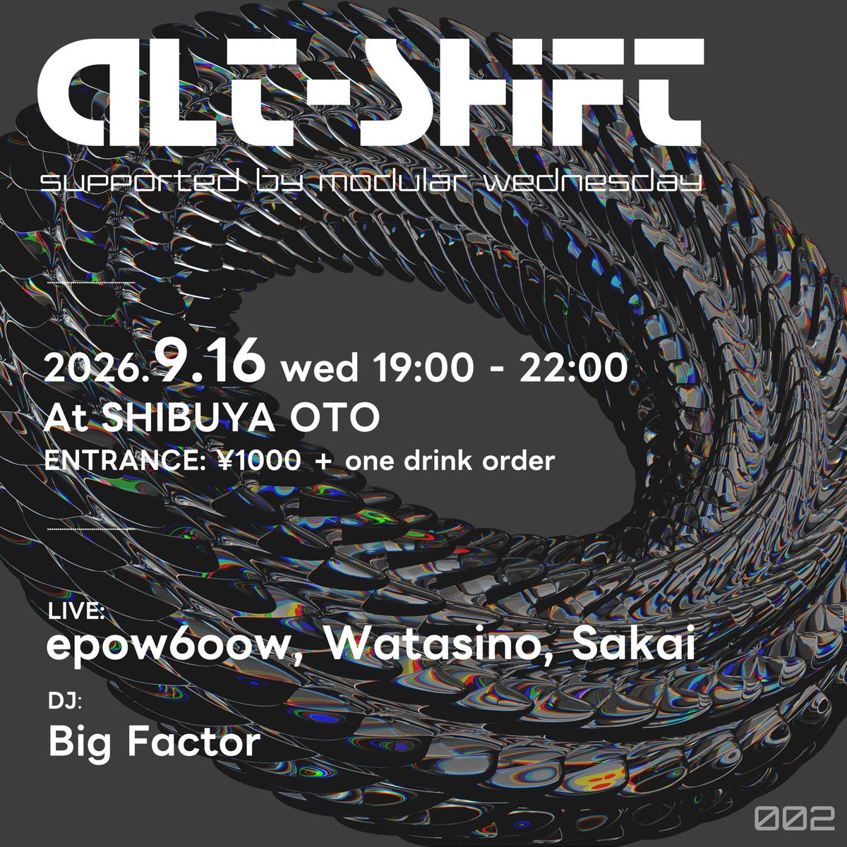 ALT-SHIFT #2 — OTO, 9.16（水）
