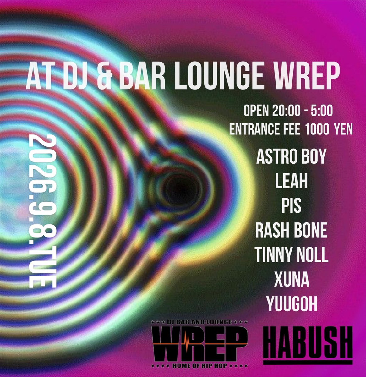 BERESHEET — DJ Bar & Lounge WREP, 9.08（火）