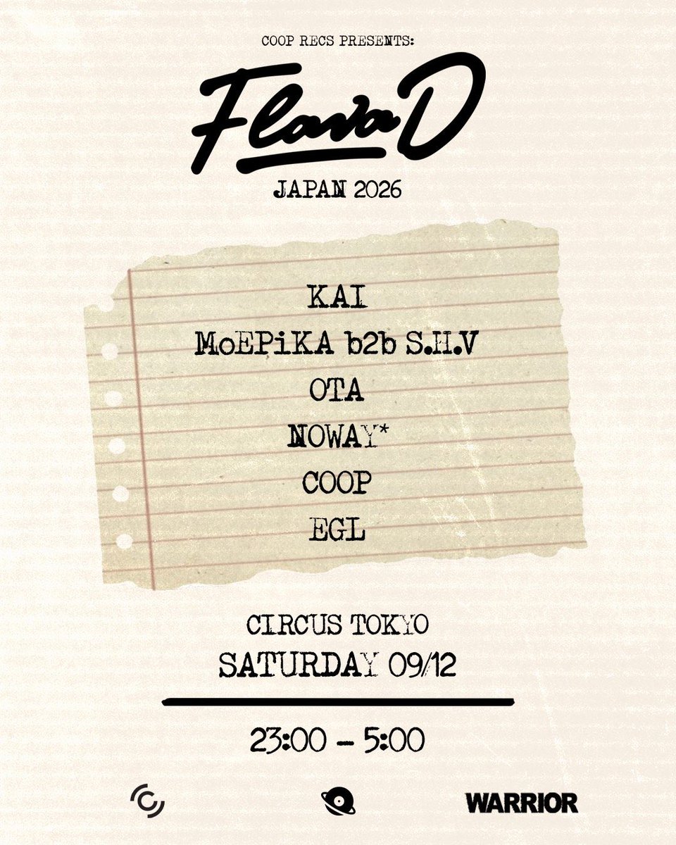 Flava D — Circus Tokyo, 9.12（土）