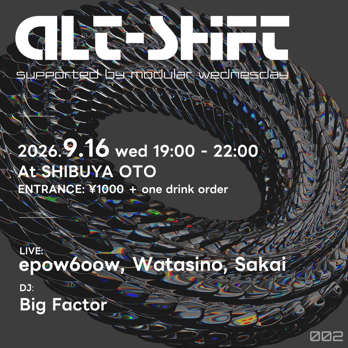 ALT-SHIFT #2 — OTO, 9.16（水）