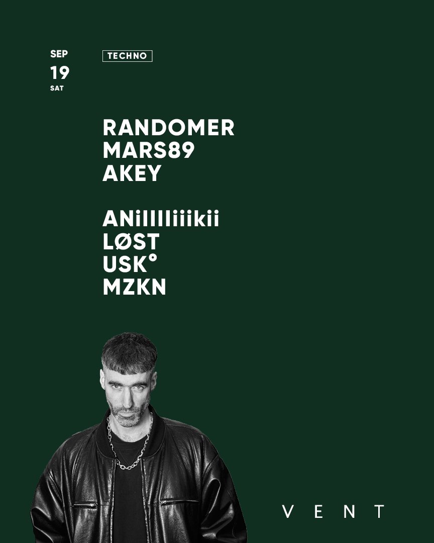 RANDOMER — VENT, 9.19（土）